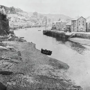 Print of View up river, Looe, Cornwall Print of View up river, Looe, Cornwall