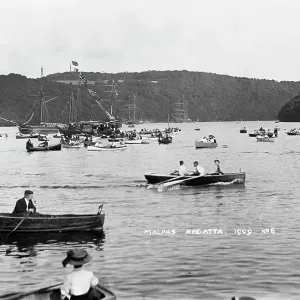 Malpas Regatta Print, Truro River 1909 Malpas Regatta Print, Truro River 1909