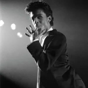 Print of Prince in Concert at the Zenith, Paris 1986 Print of Prince in Concert at the Zenith, Paris 1986