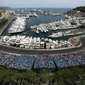 Print of Auto-Prix-F1-Monaco View over First Practice Session Print of Auto-Prix-F1-Monaco View over First Practice Session