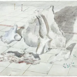 Study for Landscape of Bleached Objects, 1934 (watercolour and pencil on paper) Study for Landscape of Bleached Objects, 1934 (watercolour and pencil on paper)