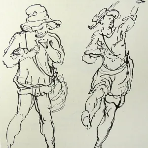 Figuras diseñadas por Inigo Jones para una Masca. Figuras diseñadas por Inigo Jones para una Masca.