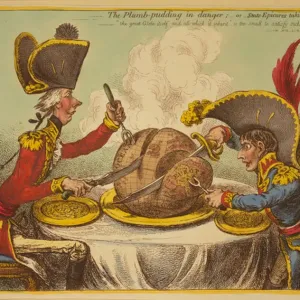 James Gillray's 1805 Print: The Plum Pudding in Danger
