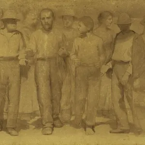 Gruppe von Arbeitern, Studie für das vierte Stand, um 1898, von Giuseppe Pellizza da Volpedo (1868-1907), Bleistift und Kohle auf Papier, 141 x 200 cm. Gruppe von Arbeitern, Studie für das vierte Stand, um 1898, von Giuseppe Pellizza da Volpedo (1868-1907), Bleistift und Kohle auf Papier, 141 x 200 cm.