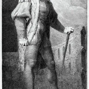 Ancora Imparo Print: An elderly Michelangelo standing before the Colosseum