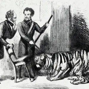 Cartoon Print of India Presented to Lord Palmerston, 1858