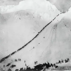 Summit of Chilkoot Pass, 1898 Print - Gold Rush Era