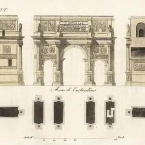 Print of the Arch of Constantine Elevation Print of the Arch of Constantine Elevation