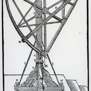Large Wooden Sextant Print Large Wooden Sextant Print