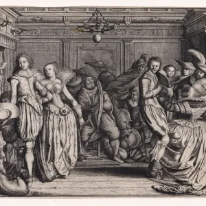 Zeichnungen Drucke, Druck, Inneneinrichtung, Tanzende, Paare, Musikerinnen/ Musiker , Künstler/in , Willem Pietersz. Zeichnungen Drucke, Druck, Inneneinrichtung, Tanzende, Paare, Musikerinnen/ Musiker , Künstler/in , Willem Pietersz.