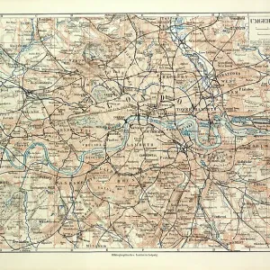 Carte ancienne de Londres. Carte ancienne de Londres.