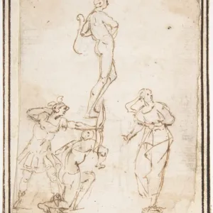 Vier Figuren-Studien Stehender Bogenschütze 1624-63