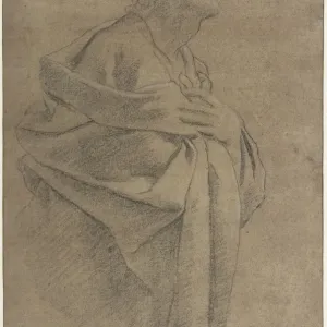 Heiliger Bartholomäus recto Studie Drapierung Zwei Hände Heiliger Bartholomäus recto Studie Drapierung Zwei Hände