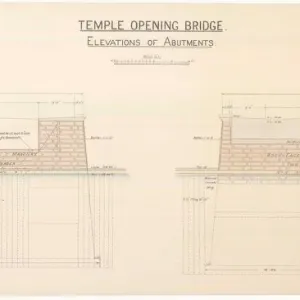 Temple Opening Bridge Print, Elevation and Abutment Plan Temple Opening Bridge Print, Elevation and Abutment Plan