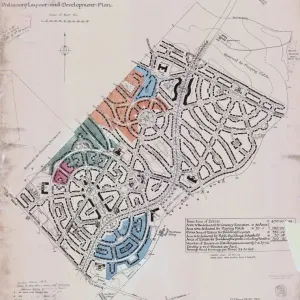 Vorläufiger Entwurf und Entwicklungskonzept des Manor-Estate-Housing-Schemes, 1924 Vorläufiger Entwurf und Entwicklungskonzept des Manor-Estate-Housing-Schemes, 1924