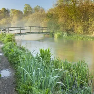 Vista del río Itchen al amanecer, Ovington, Hampshire, Inglaterra, Reino Unido, mayo 2012. Vista del río Itchen al amanecer, Ovington, Hampshire, Inglaterra, Reino Unido, mayo 2012.