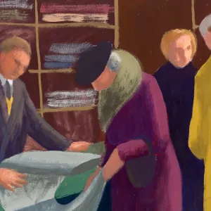 Heritage Images Print: Drapers Shop, 1951 by Shirley Markham Heritage Images Print: Drapers Shop, 1951 by Shirley Markham