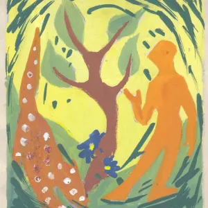 Spring Study, c1950. Original Print by Shirley Markham Spring Study, c1950. Original Print by Shirley Markham