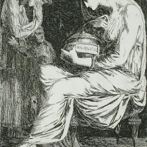 Agrippina mit den Aschen des germanischen Kaisers Germundus um 1775. Erfinder: Alexander Runciman