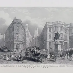 Banco de Inglaterra, Threadneedle Street, Londres, (1840?) Artista: Henry Wallis. Banco de Inglaterra, Threadneedle Street, Londres, (1840?) Artista: Henry Wallis.