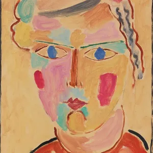 Print of a woman with an intense facial expression Print of a woman with an intense facial expression