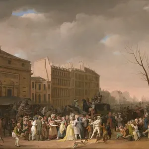 Carnival Scene Print, 1832 by Louis-Leopold Boilly Carnival Scene Print, 1832 by Louis-Leopold Boilly