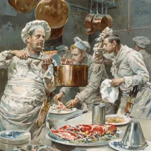 Christmas Eve Dinner in a Paris Restaurant Print, 1893 Christmas Eve Dinner in a Paris Restaurant Print, 1893
