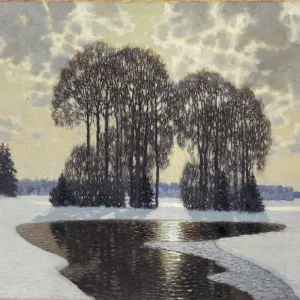 Winter Landscape Print, c. 1910 Winter Landscape Print, c. 1910