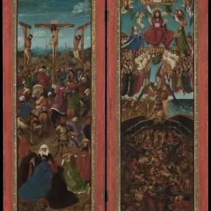 Jan van Eyck's The Crucifixion; The Last Judgment Print, 1440-41 Jan van Eyck's The Crucifixion; The Last Judgment Print, 1440-41
