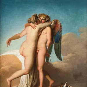 Cupid and Psyche Embrace, Nivaagaards Malerisamling Print