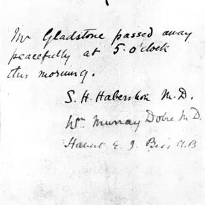 Facsimile Print of a News Bulletin from 1898 Facsimile Print of a News Bulletin from 1898