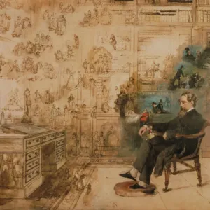 Robert Buss's "Dickens Dream" Print, 1875 Robert Buss's "Dickens Dream" Print, 1875