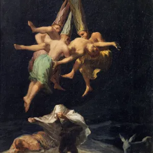 Goya's Witches in Flight Print, 1797-1798 Goya's Witches in Flight Print, 1797-1798