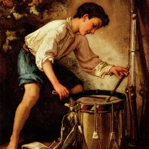 Schlagzeugerjunge, 1857. Künstler: Thomas Couture Schlagzeugerjunge, 1857. Künstler: Thomas Couture