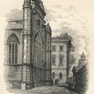 19th Century Print: East End of Peterhouse Chapel, Cambridge 19th Century Print: East End of Peterhouse Chapel, Cambridge