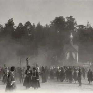 Easter Procession Print, Sarov Monastery, Russia 1903 Easter Procession Print, Sarov Monastery, Russia 1903