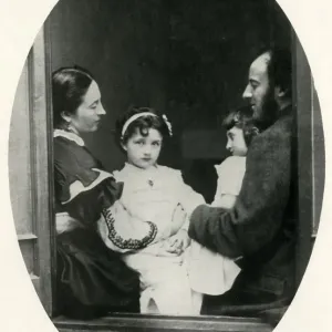 Heritage Images Print: Millais with Family, 21 July 1865