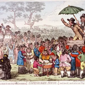 Election Fair in Copenhagen Fields, London, 1795 Print Election Fair in Copenhagen Fields, London, 1795 Print