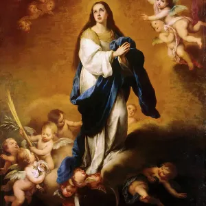 Print of the Immaculate Conception by Bartolome Esteban Murillo, 1645 Print of the Immaculate Conception by Bartolome Esteban Murillo, 1645