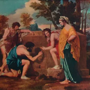 Et in Arcadia Ego Print, Nicolas Poussin, 1911 Et in Arcadia Ego Print, Nicolas Poussin, 1911