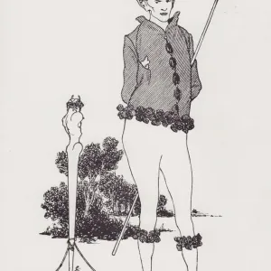 Una Nota Al Pie, 1896. Creador: Aubrey Beardsley Una Nota Al Pie, 1896. Creador: Aubrey Beardsley
