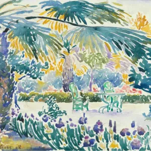 Jardín del Pintor en Saint Clair, 1908. Creador: Henri-Edmond Cross. Jardín del Pintor en Saint Clair, 1908. Creador: Henri-Edmond Cross.