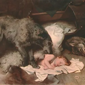 Gelert, a Welsh Legend: Colour Print of 1894 Gelert, a Welsh Legend: Colour Print of 1894