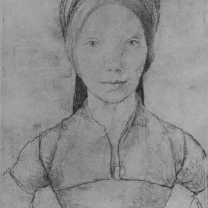 Hans Holbein's Print of Lady Grace Parker, 1540-1543 Hans Holbein's Print of Lady Grace Parker, 1540-1543