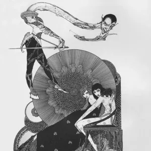 Titre de demi-page de Faust de Goethe, 1925. Artiste : Harry Clarke. Titre de demi-page de Faust de Goethe, 1925. Artiste : Harry Clarke.