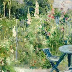 Berthe Morisot, Hollyhocks (Roses tremieres), 1884 Print Berthe Morisot, Hollyhocks (Roses tremieres), 1884 Print