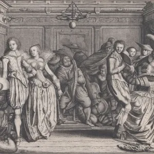 Innenraum mit tanzen Paaren und Musikern um Ca. 1620 Ersteller : Cornelis Koning Innenraum mit tanzen Paaren und Musikern um Ca. 1620 Ersteller : Cornelis Koning