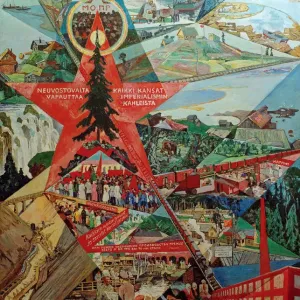 Karelia and Murmansk Agitation Panel Print, 1926 Karelia and Murmansk Agitation Panel Print, 1926