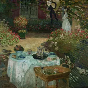 Print of a Woman Eating at an Outdoor Table, 1873 Print of a Woman Eating at an Outdoor Table, 1873