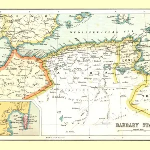 Heritage Images Print: Map of the Barbary States, 1902 Heritage Images Print: Map of the Barbary States, 1902